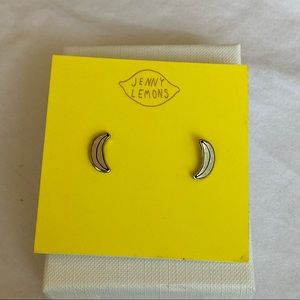 22k gold plated - Jenny Lemons Banana Enamel Earrings - SF Designer
